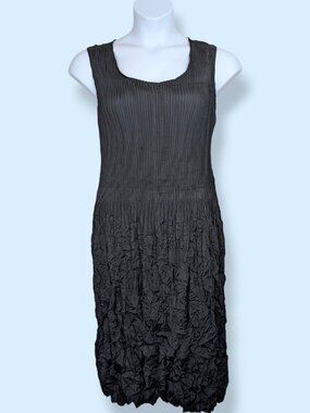 Janet Paris Black Popcorn Stretch Dress